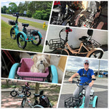 ABORON 3.0 Fat Tire Electric Trike for Senior Foldable E - Bike, 500W Motorized Tricycle Adult 20" Folding 3 Wheel Electric Commute Bike Trike W/48V
