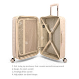 Ifly Hardside Fibertech Luggage 28" Checked Luggage, Champagne