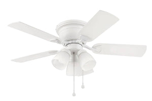 Harbor Breeze Centreville 42 - in White Indoor Flush Mount Ceiling Fan with Light 40687