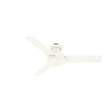 Hunter 52402 44 in. Presto Matte White Low Profile Ceiling Fan & Wall Control