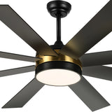 Dextrus 60 in Modern LED Outdoor/ Indoor Ceiling Fan with Remote Control
