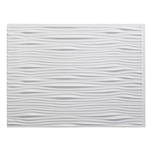 Fasade Waves Matte White 18 - Square Foot Backsplash Kit