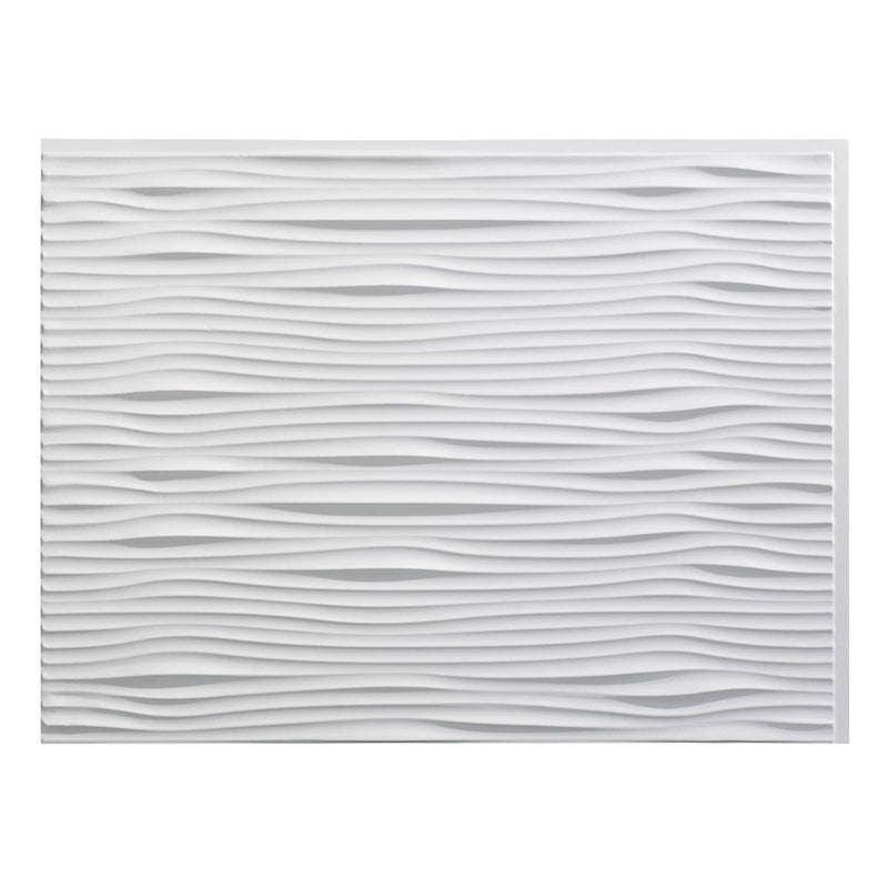 Fasade Waves Matte White 18 - Square Foot Backsplash Kit