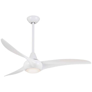 Minka Aire Light Wave 52" Ceiling Fan, White, Ceiling Fan for Home