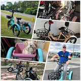 ABORON 3.0 Fat Tire Electric Trike for Senior Foldable E - Bike, 500W Motorized Tricycle Adult 20" Folding 3 Wheel Electric Commute Bike Trike W/48V