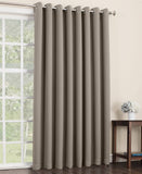 Sun Zero Jonah Extra Wide Blackout Patio Curtain Panel Stone