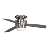 Harbor Breeze Mazon 44 - in Brushed Nickel Flush Mount Indoor Ceiling Fan with Light Kit and Remote (3 - Blade)