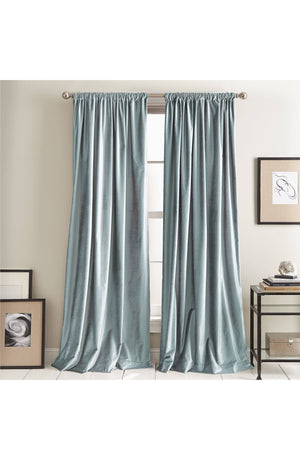 Dkny Modern Knotted Velvet 84" x 50" Window Panel Pair - Aqua