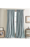 Dkny Modern Knotted Velvet 84" x 50" Window Panel Pair - Aqua