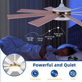 Dextrus 60 in Modern LED Outdoor/ Indoor Ceiling Fan with Remote Control
