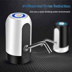 D DATADAGO 5 Gallon Electric Drinking Portable Water Dispenser, Universal USB Charging Water Bottle Pump for 2 - 5 Gallon with 2 Silicone