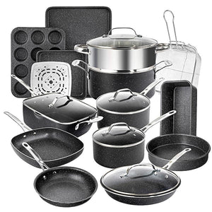20-Piece Aluminum Ultra - Durable Non - Stick Diamond Infused Cookware and Bakeware Set