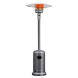 50,000 BTU Propane Patio Heater, Standing Stainless Steel Outdoor Heater with Wheels, Triple Protection, CSA Certified for Deck & Commercial