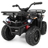 24V Kids ATV Ride On Quad, Electric 4 Wheeler Toy with 5Mph Max Speed, LED Headlights, Music, Front & Rear Storage for Boys Girls