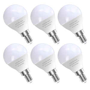 GOSCHE 6 Pack Bright Ceiling Fan Light Bulbs, 60 Watt Equivalent, Daylight 5000K, E12 LED Bulb, A15 Shape Candelabra Base Chandelier Light Bulb
