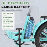 ABORON 3.0 Fat Tire Electric Trike for Senior Foldable E - Bike, 500W Motorized Tricycle Adult 20" Folding 3 Wheel Electric Commute Bike Trike W/48V