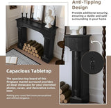 EPICOZY 43.3" Fireplace Mantel, Freestanding Fireplace Surround with Leg for Electric Fireplaces, MDF Mantel Surround with Shelf